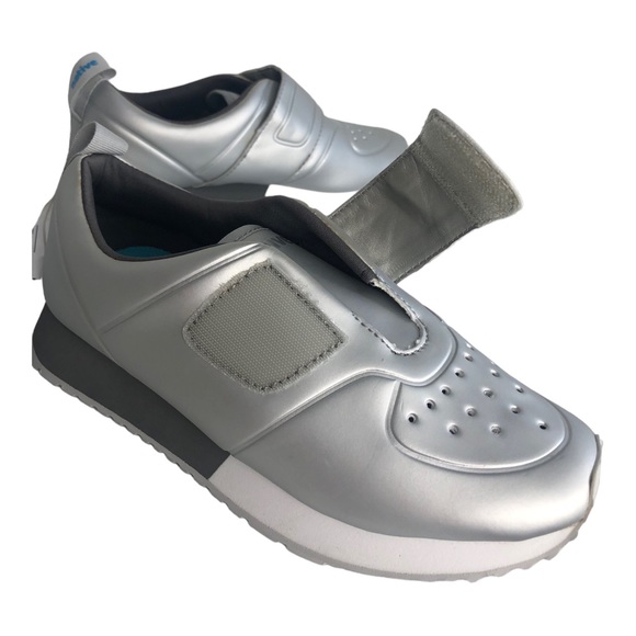 🆕 Native Cornell Metallic Silver Sneakers Big Kids Size 3 - Picture 8 of 13